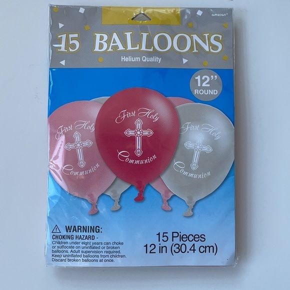 Holy Communion Helium Quality Balloons 15 in Package New in package - Picture 2 of 3